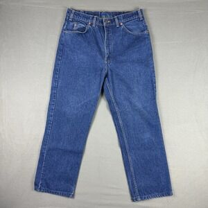 Vintage Levi's 619 Jeans Mens 32x29* Blue Orange Tab Medium Wash Wide 90s Denim